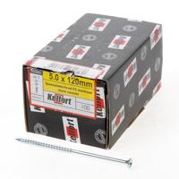 Kelfort Spaanplaatschroef platverzonken kop verzinkt pozidriv deeldraad 5.0 x 120mm