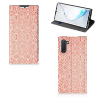 Samsung Galaxy Note 10 Hoesje met Magneet Pattern Orange - thumbnail