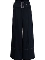 Céline Pre-Owned pantalon ample à taille ceinturée - Bleu