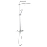 GROHE Tempesta 250 Cube Regendoucheset - 113.2cm - hoofddouche - 25cm - vierkante handdouche - 2 straalsoorten - met thermostaatkraan - chroom 26689001