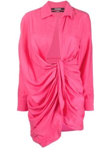 Jacquemus robe-chemise La Robe Bahia à design drapé - Rose