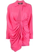 Jacquemus robe-chemise La Robe Bahia à design drapé - Rose - thumbnail