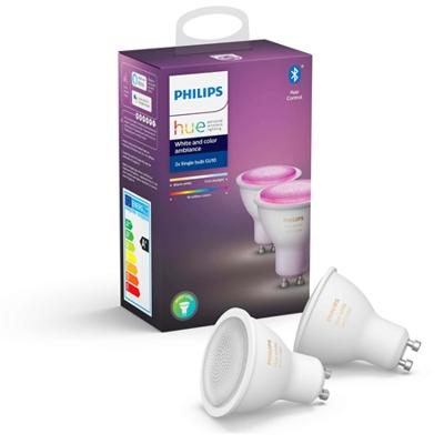 Philips Hue Wit & Color Ambiance 2-Pack GU10