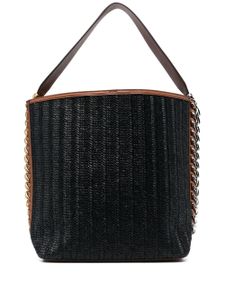 Stella McCartney sac cabas en raphia tressé - Noir