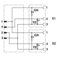 Phoenix Contact 1671412 Sensor/actuator aansluitkabel Aantal polen: 3 30.00 cm 1 stuk(s) - thumbnail