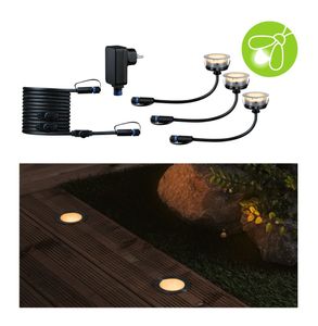 Paulmann P+S Floor Set insect friendly 94722 Verlichtingssysteem Plug&Shine LED-tuinspot startset LED 6 W Goud Zilver