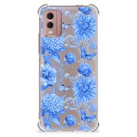 Case voor Nokia C32 Flowers Blue - thumbnail