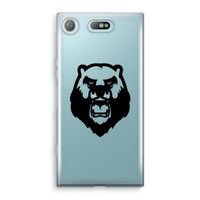 Angry Bear (black): Sony Xperia XZ1 Compact Transparant Hoesje - thumbnail