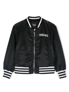 Versace Kids veste bomber à imprimé graphique - Noir