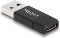 DeLOCK USB 3.2 Gen 2 Adapter USB Type-A Mannelijk naar USB Type-C Vrouwelijke Zwart