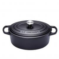 LE CREUSET - Signature - Braadpan ovaal 27cm 4,10l Mat Zwart - thumbnail