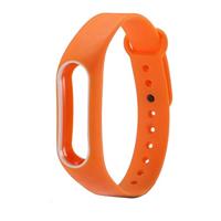 By Qubix - Compatible met Xiaomi Mi band 2 DUO COLOR bandje voor CA0600B - Oranje - Compatible Xiaomi bandje