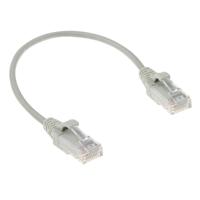 ACT Grijze 2 meter LSZH U/UTP CAT6 datacenter slimline patchkabel snagless met RJ45 connectoren