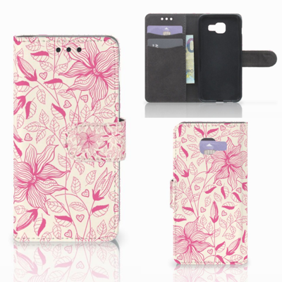 Samsung Galaxy A3 2016 Hoesje Pink Flowers
