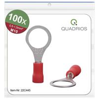 Quadrios 22C445 Ringkabelschoen Dwarsdoorsnede (max.): 1.5 mm² Gat diameter: 10.5 mm Deels geïsoleerd Rood 1 set(s) - thumbnail