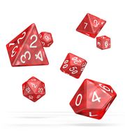 Oakie Doakie Dice RPG Set Marble - Red (7) - thumbnail