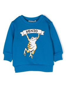 Kenzo Kids sweat à logo imprimé - Bleu