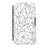 Geometrische lijnen zwart: iPhone X Flip Hoesje