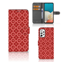 Samsung Galaxy A73 5G Telefoon Hoesje Batik Rood - thumbnail