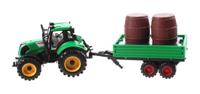 Jonotoys tractor met tonnen 29 cm groen