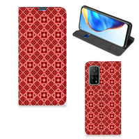 Xiaomi Mi 10T | 10T Pro Hoesje met Magneet Batik Rood - thumbnail