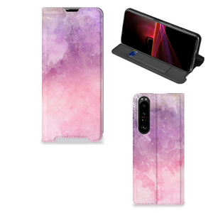 Bookcase Sony Xperia 1 III Pink Purple Paint