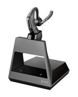 Plantronics Voyager 5200 Office Bluetooth-mono-headset met windsmart-technologie, adaptieve microfoons, IPX4, spraakbesturing, NFC, laadstation met USB-A, zwart, één maat