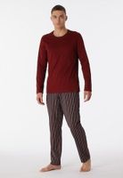 Schiesser Schiesser Pyjama Long terracotta brown 180273 48/S