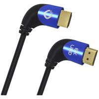 Oehlbach D1C42541 HDMI-kabel HDMI Aansluitkabel HDMI-A-stekker, HDMI-A-stekker 1.50 m Zwart 8K UHD, 90° haaks naar links, Afgeschermd (drievoudig) - thumbnail