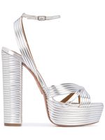 Aquazzura sandales Sundance Plateau 140 - Argent - thumbnail