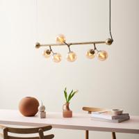 Halo Design Hanglamp Atom Horizontaal - Messing / Amber