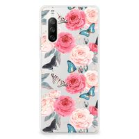 Sony Xperia 10 III TPU Case Butterfly Roses - thumbnail