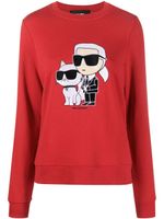 Karl Lagerfeld sweat Hero Ikonik Karl & Choupette - Rouge