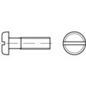 TOOLCRAFT 104513 Platkopschroeven M4 50 mm Sleuf DIN 85 Staal Galvanisch verzinkt 200 stuk(s)