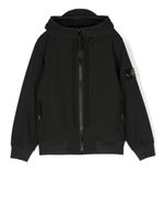 Stone Island Junior veste zippée à patch logo - Noir