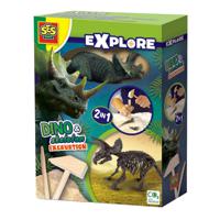 SES Explore en Skelet Opgraven 2in1 Triceratops