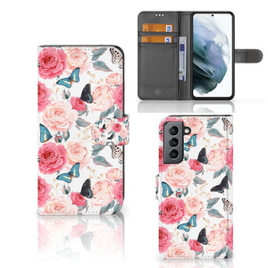 Samsung Galaxy S21 FE Hoesje Butterfly Roses