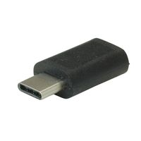 VALUE 12.99.3191 tussenstuk voor kabels USB Type C USB Type Micro B Zwart - thumbnail