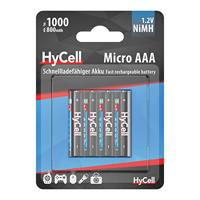 HyCell Oplaadbare batterij batterij Micro AAA 1000mAh NiMH zonder geheugeneffect 4-pack foto batterij digitale camera speelgoed batterij