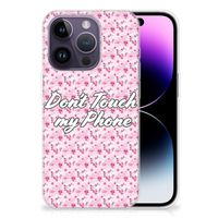 Apple iPhone 14 Pro Silicone-hoesje Flowers Pink DTMP