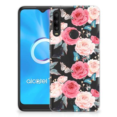 Alcatel 1SE (2020) TPU Case Butterfly Roses