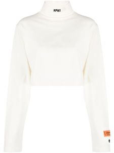 Heron Preston haut crop à logo brodé - Blanc