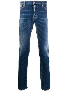 DSQUARED2 slim faded jeans - Bleu