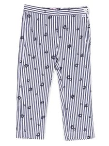 Il Gufo pantalon à rayures latérales - Bleu