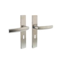 Intersteel Deurkruk Blok op rechthoekig schild sleutelgat 56mm - RVS