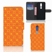 Nokia 7.1 Telefoon Hoesje Batik Oranje
