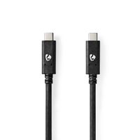 Nedis USB-Kabel | USB 3.2 Gen 2 | USB-C Male naar USB-C Male | 10 Gbps | 1 m | 1 stuks - CCGW64750BK10 CCGW64750BK10 - thumbnail