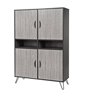 Wandkast | Meubelserie Moon | Lichtgrijs en donkergrijs | 112 x 40 x 160 (h) cm Wandkast | Meubelserie Moon | Lichtgrijs en donkergrijs | 112 x 40 x 160 (h) cm