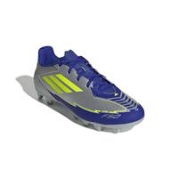 adidas Uniseks-Volwassen F50 CLUB Football boots FG/MG, silver met./solar yellow/lucid blue, 39 1/3 EU
