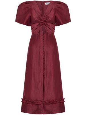 Rebecca Vallance Midi-jurk met gedraaid detail - Rood Rebecca Vallance Midi-jurk met gedraaid detail - Rood